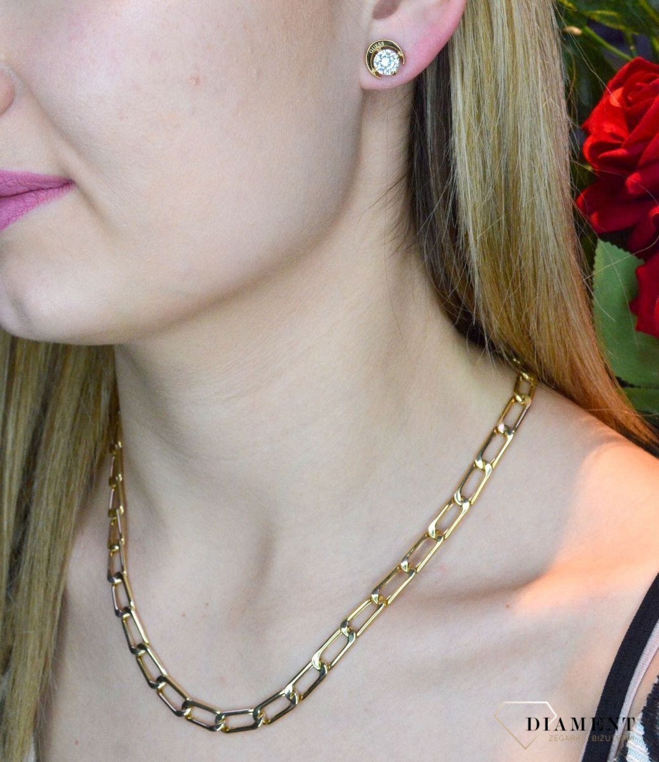 Kolczyki damskie GUESS przy uchu 'Księżycowy kryształ' JUBE01194JWYGTfg.jpg