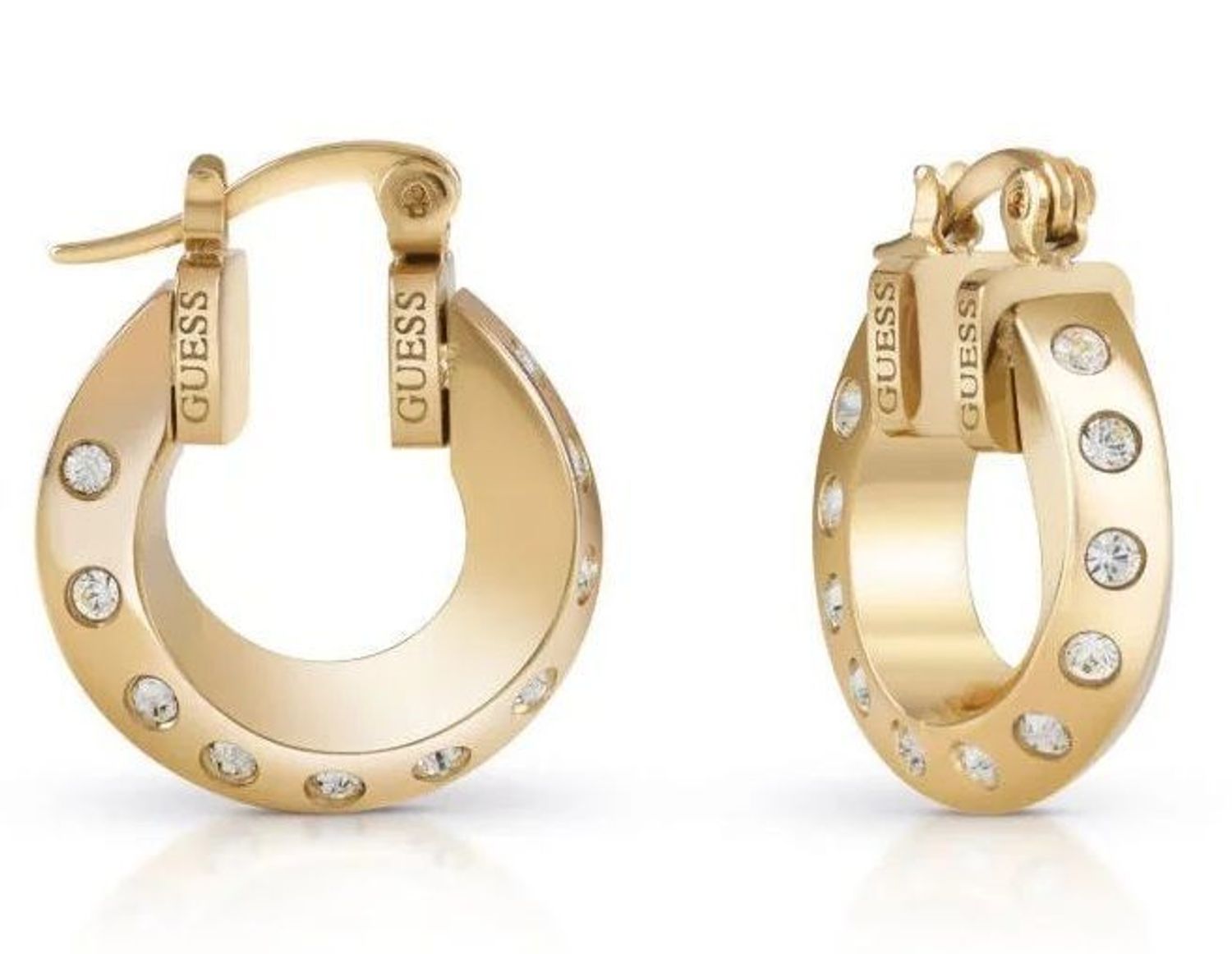 Kolczyki  stalowe GUESS kółka z cyrkoniami JUBE01487JWYGT.jpg