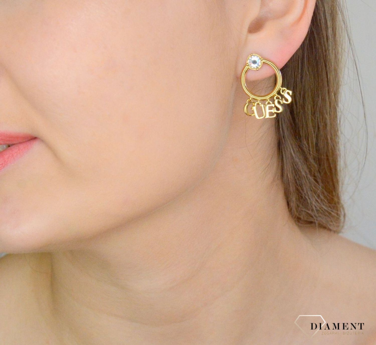 Kolczyki stalowe GUESS kółka z zawieszkami JUBE02222JWYGT.jpg