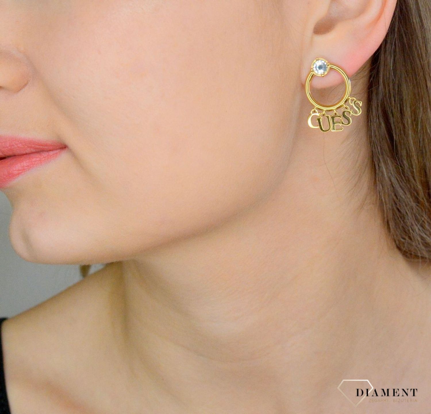 Kolczyki stalowe GUESS kółka z zawieszkami JUBE02222JWYGT.jpg