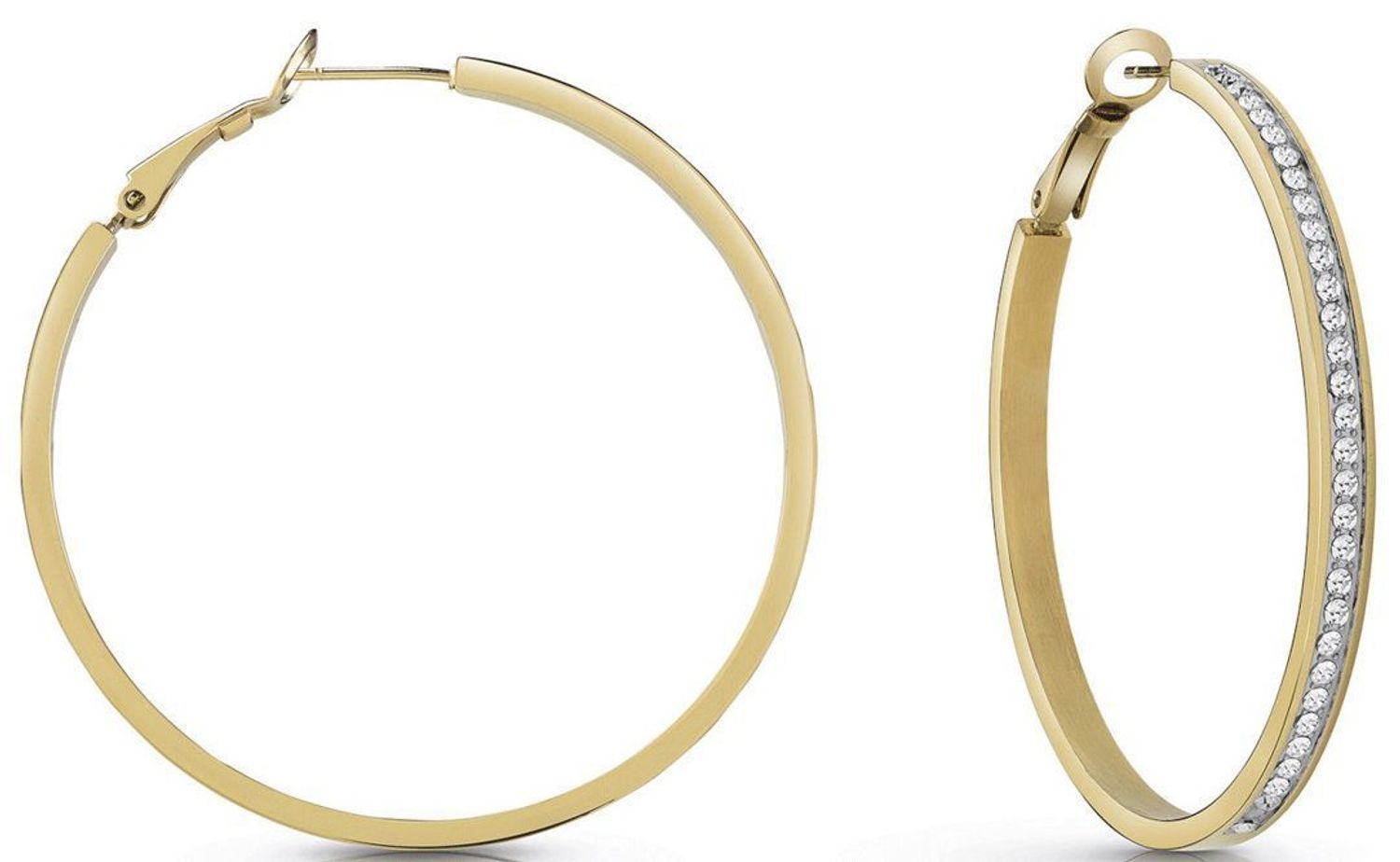 Kolczyki GUESS Color My Day JUBE02247JWYGTU – eleganckie złocone kolczyki koła z cyrkoniami. Wykonane ze stali szlachetnej, łączą modny design z trwałością i blaskiem. 1.jpg