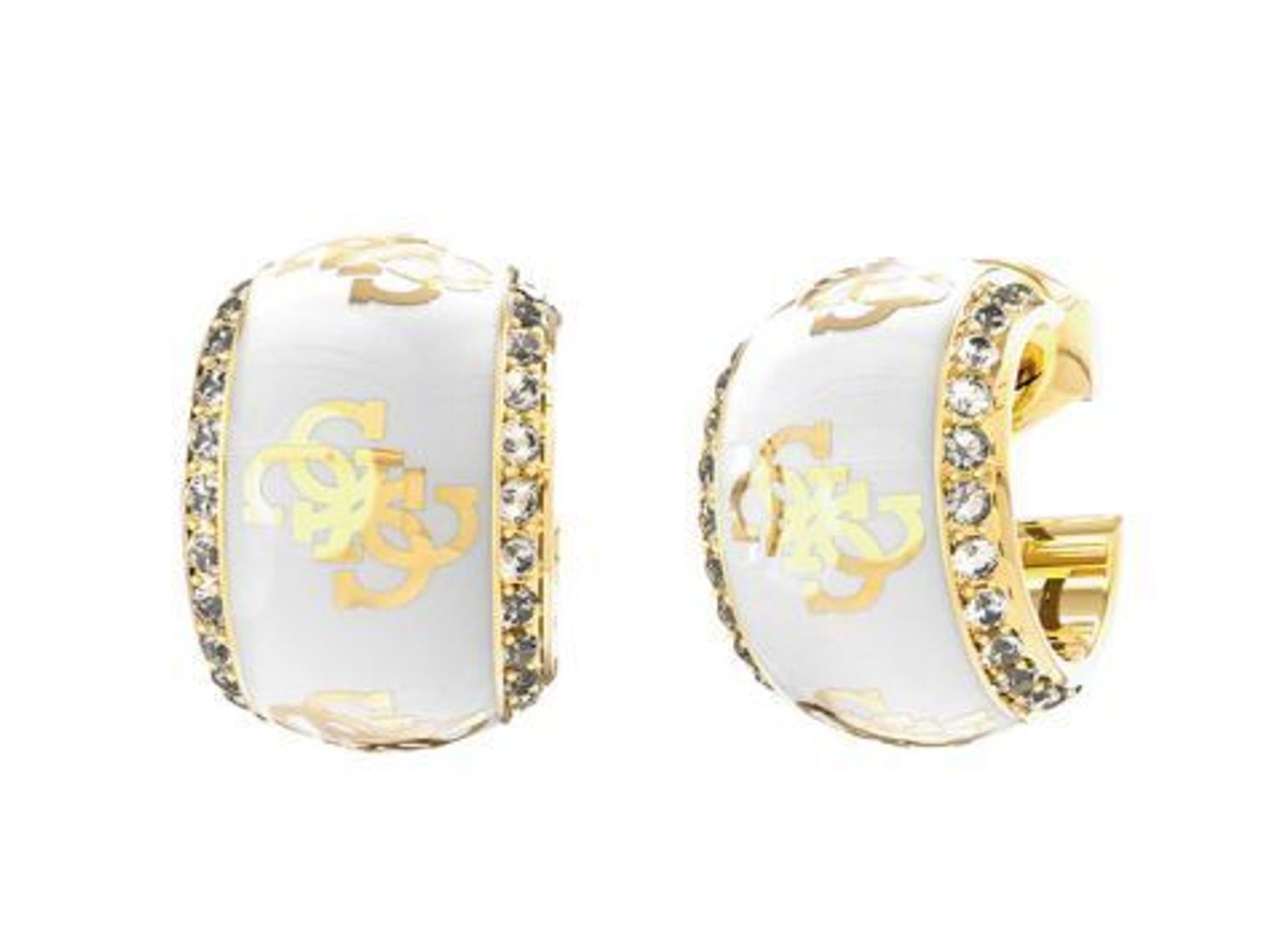 Kolczyki GUESS białe półokrągłe z cyrkoniami JUBE02280JWYGWHT.jpg
