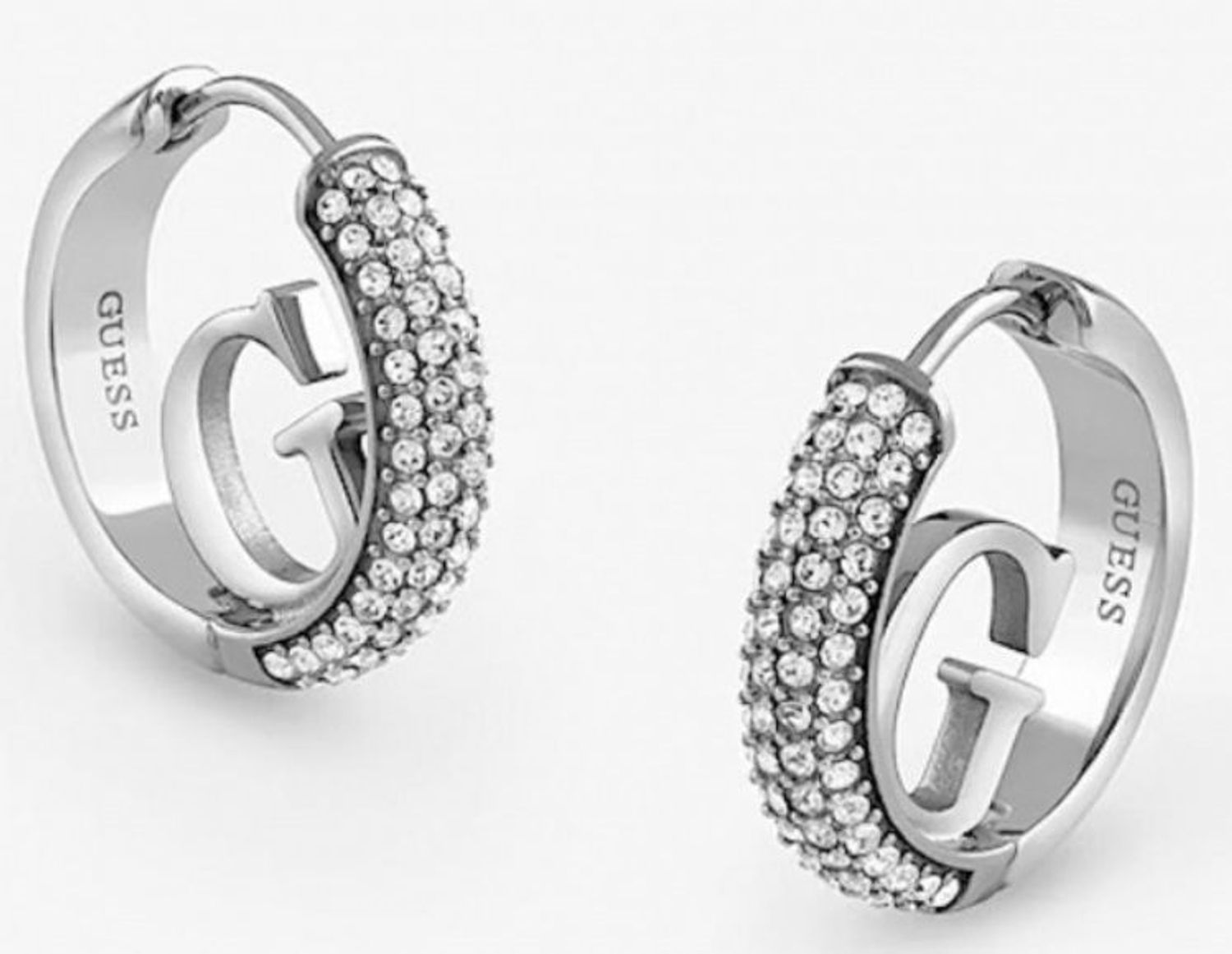 Kolczyki GUESS stalowe koła logo Guess z cyrkoniami JUBE03299JWRHT-U.jpg