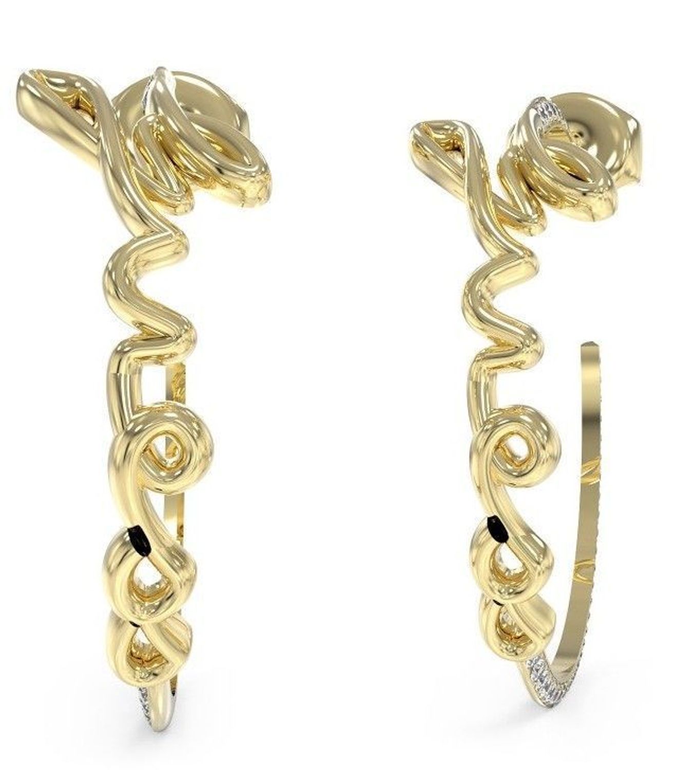 Kolczyki damskie GUESS stalowe koła pozłacane JUBE03313JWYGTU.jpg