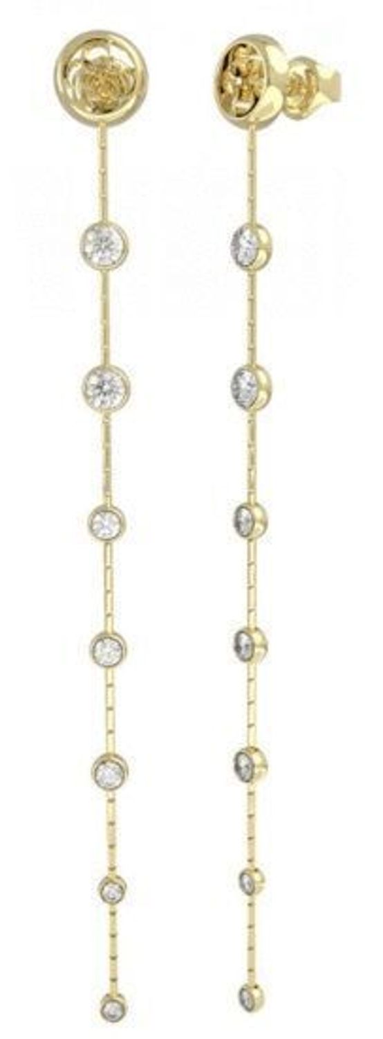 Kolczyki GUESS stalowe logo Guess długie łańcuszki z cyrkoniami JUBE03379JWYGT-U. Kolczyki damskie Guess. Kolczyki stalowe Guess. Kolczyki stalowe Guess. Kolczyki stalowe w złotym kolorze. Kolczyki na prezent Guess..jpg