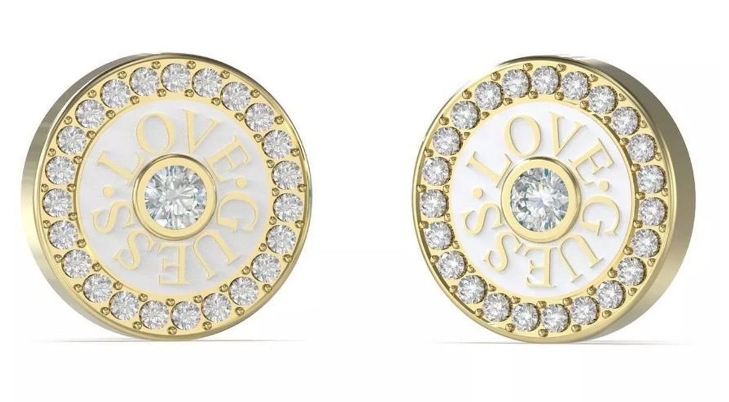 Pozłacane stalowe kolczyki okrągłe z cyrkoniami i białym środkiem – 1,2 cm.jpg