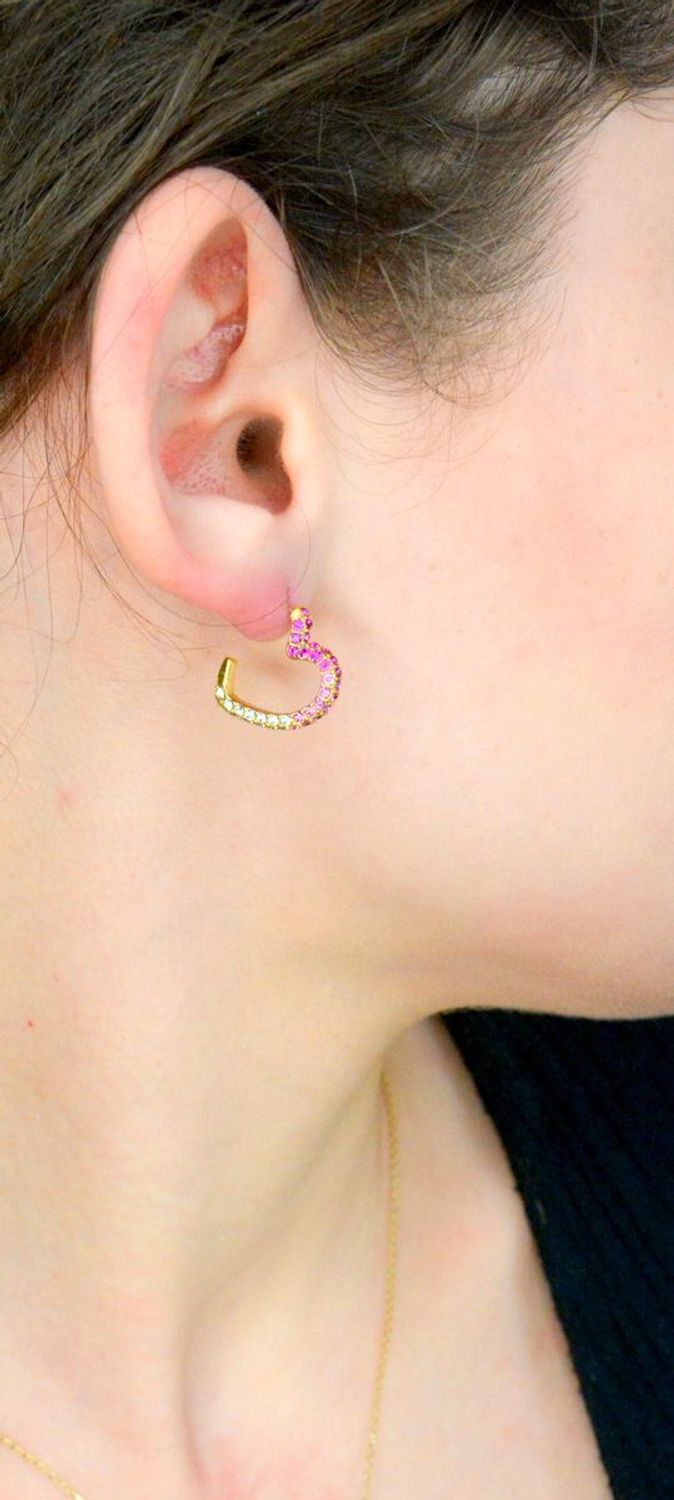 Kolczyki serca z różowymi cyrkoniami Guess JUBE05006JWYGPKTU.jpg