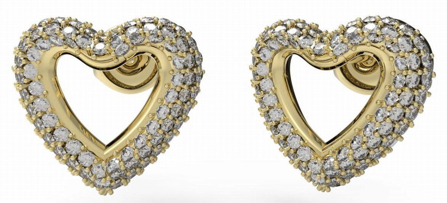 Kolczyki GUESS serca w cyrkonie JUBE05028JWYGT-U Damskie kolczyki Guess JUBE05028JWYGT-U to błyszczące dodatki, które podkreślają piękno każdej użytkowniczki. Wykonane ze stali szlachetnej, ozdobione cyrkonią 1.jpg