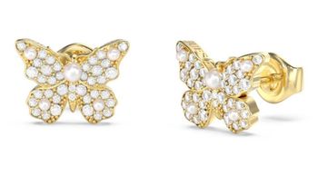 Kolczyki damskie Guess motylki złote z perłą i cyrkoniami JUBE06127WYGT-Udf.jpg