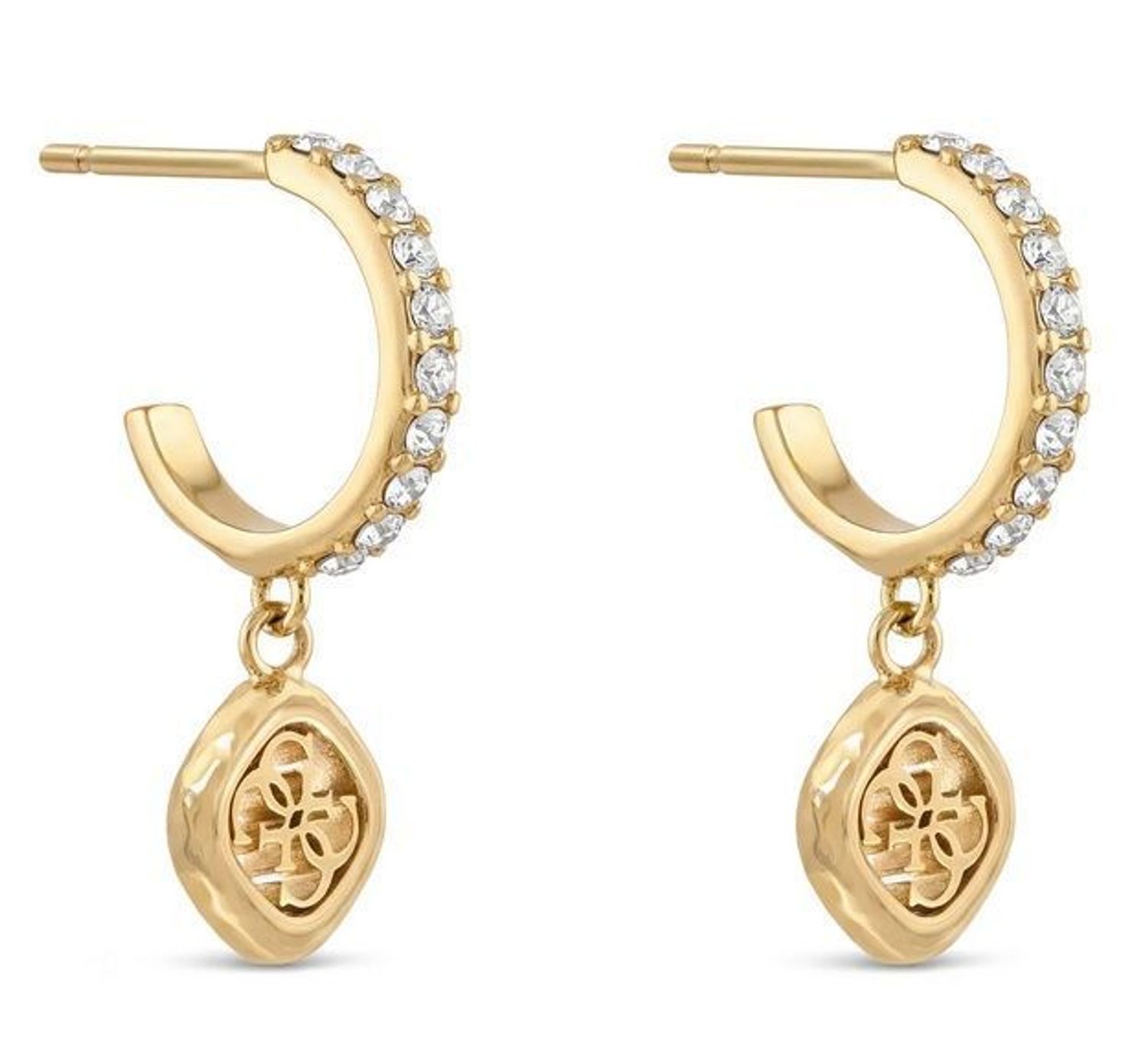 Kolczyki Guess Stalowe Złote z Cyrkoniami i Zawieszką Logo JUBE06151JWYGT-U (1).jpg