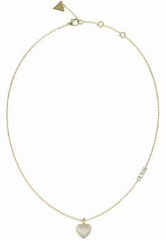 Odkryj naszyjnik GUESS Amami Serce JUBN04026JWYGWHTU – złoty, pozłacany model z sercem ozdobionym cyrkoniami. Regulowana długość 40,5–45,5 cm, wykonany z antyalergicznej 1.jpg