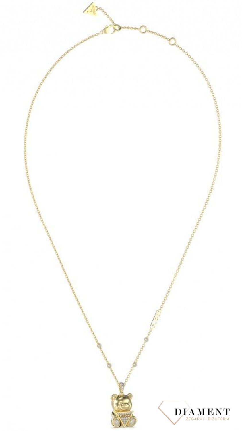 Naszyjnik damski Guess Rock Candy Miś JUBN04181JWYGTU. Oryginalny naszyjnik marki Guess. Biżuteria Guess na prezent dla kobiety. Miś z Guess. Naszyjnik damski z zawieszką misia..jpg