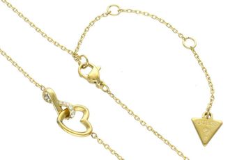 Naszyjnik GUESS Iconique JUBN05530JWYGTU – złoty naszyjnik z sercem i symbolem nieskończoności zapięcie.jpg