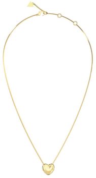 Pozłacany naszyjnik GUESS JUBN05541JWYGTU z zawieszką w kształcie serca i grawerowanym logo marki. Delikatny i elegancki dodatek, idealny na prezent dla kobiety ceniącej styl i ponadczasową1.jpg