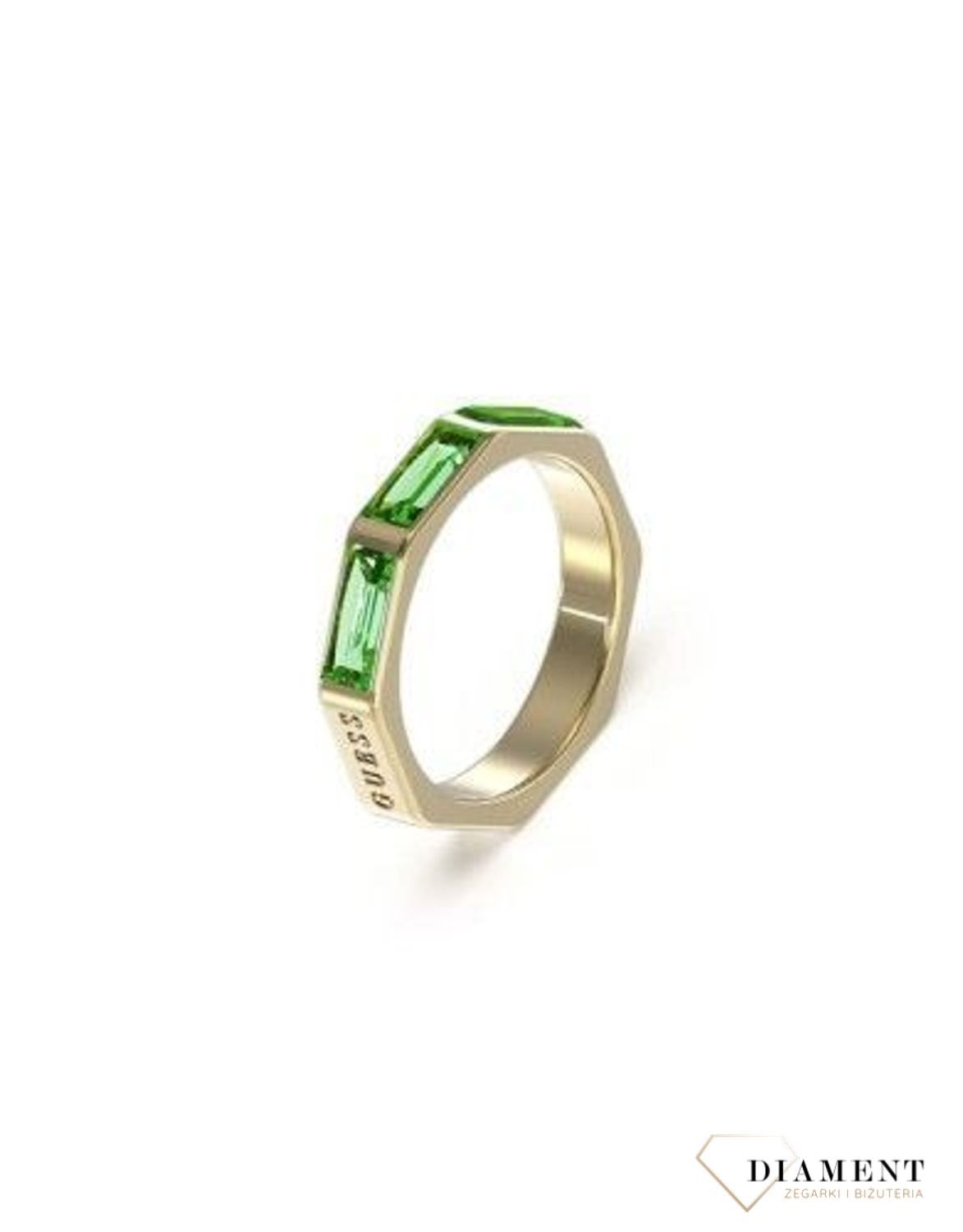 Pierścionek damski GUESS cyrkonie butelkowa zieleń JUBR03174JWYGEM (2).jpg