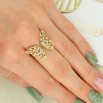 Pierścionek Guess Motyl złoty z cyrkoniami i perełkami JUBR06118JWYG cyrkonie.jpg