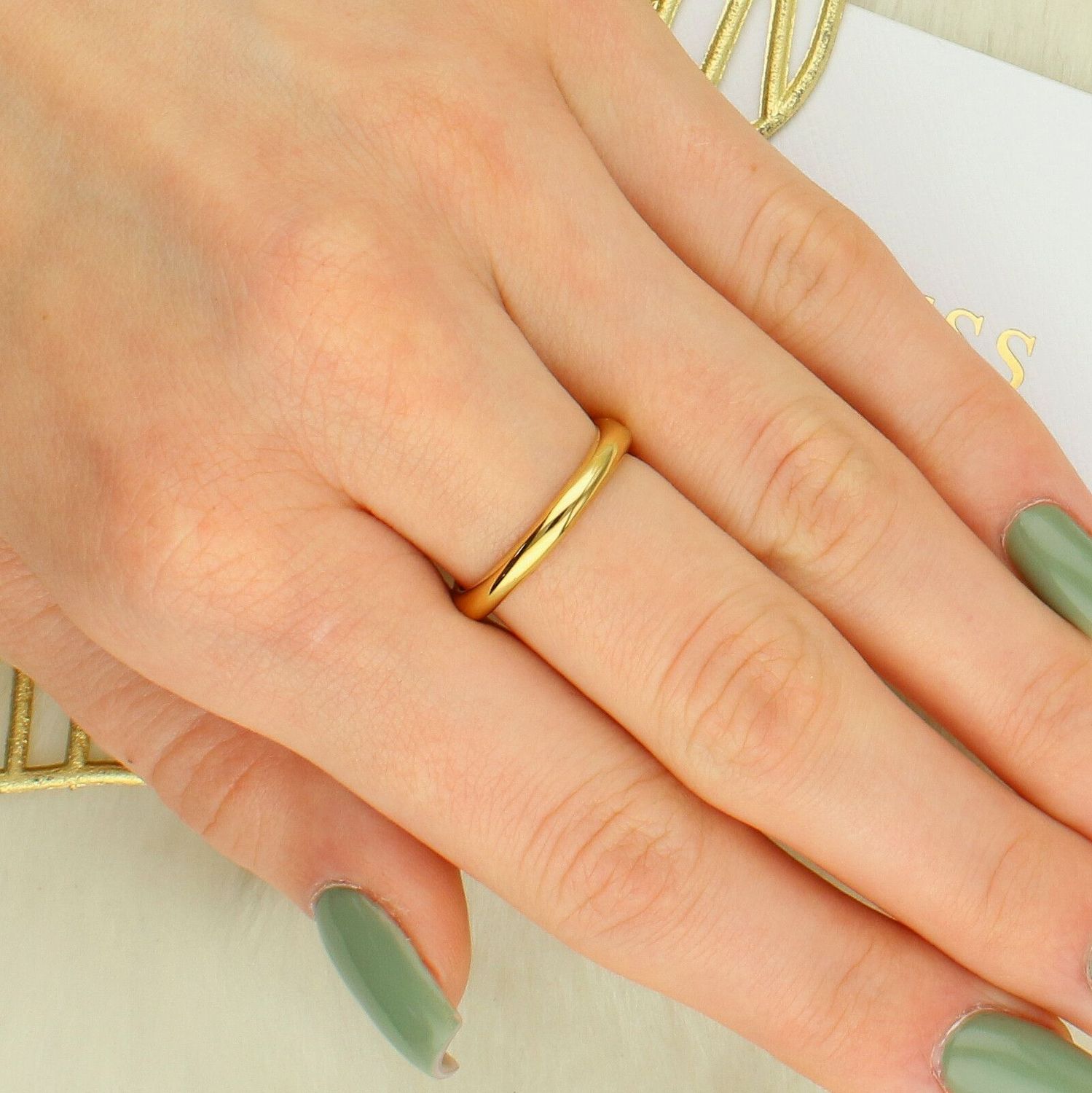 Guess JUBR06241JWYG Złoty Pierścionek z Cyrkoniami – Stal 316L Damski prs.jpg