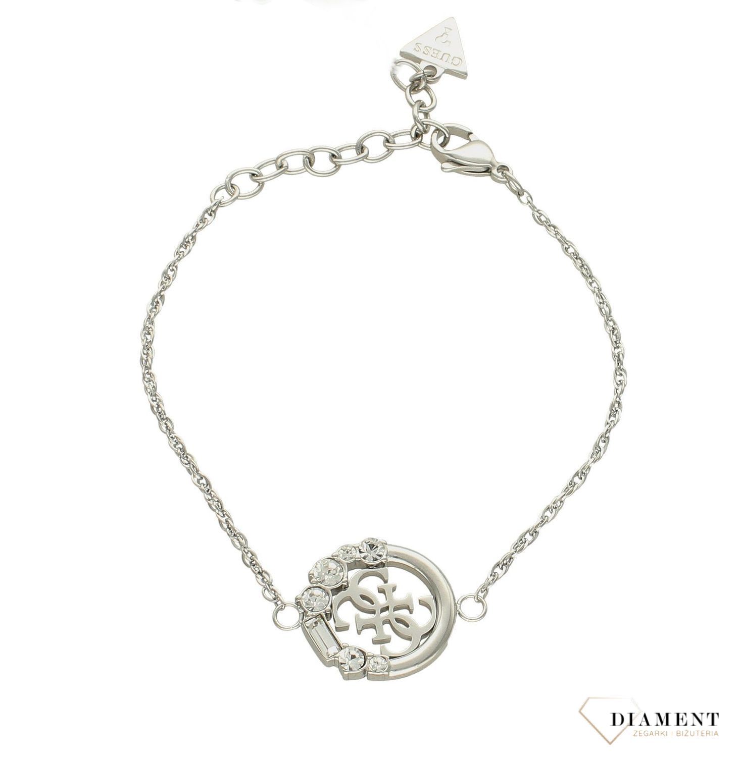 Komplet stalowy GUESS w kolorze srebrnym z cyrkoniami JUBS01016JWRHS ✓ Biżuteria GUESS ✓Komplet  Guess wykonany z najwyższej jakości stali w kolorze srebrnym 'Guess'✓ Oficjalny Sklep Online (2).jpg