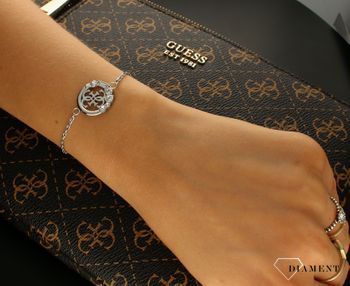 Komplet stalowy GUESS w kolorze srebrnym z cyrkoniami JUBS01016JWRHS ✓ Biżuteria GUESS ✓Komplet  Guess wykonany z najwyższej jakości stali w kolorze srebrnym 'Guess'✓ Oficjalny Sklep Online (4).jpg