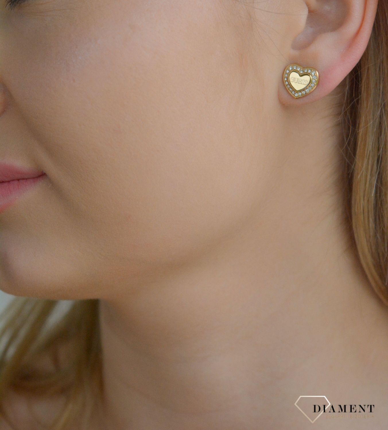 Komplet GUESS złoty serce z kryształkami JUBS04086JWYGL.jpg