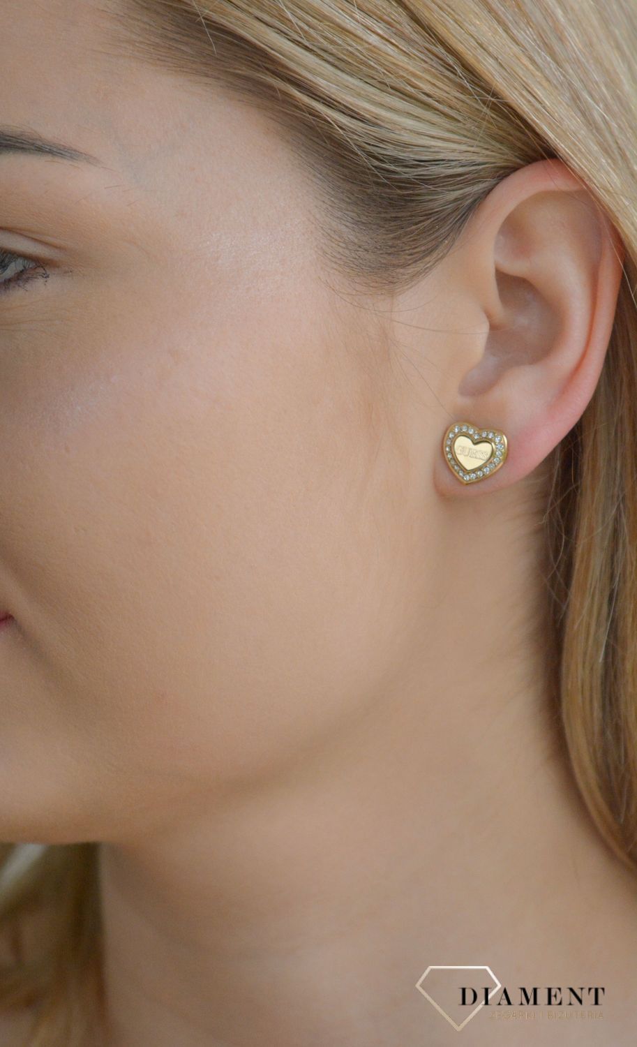 Komplet GUESS złoty serce z kryształkami JUBS04086JWYGL.jpg