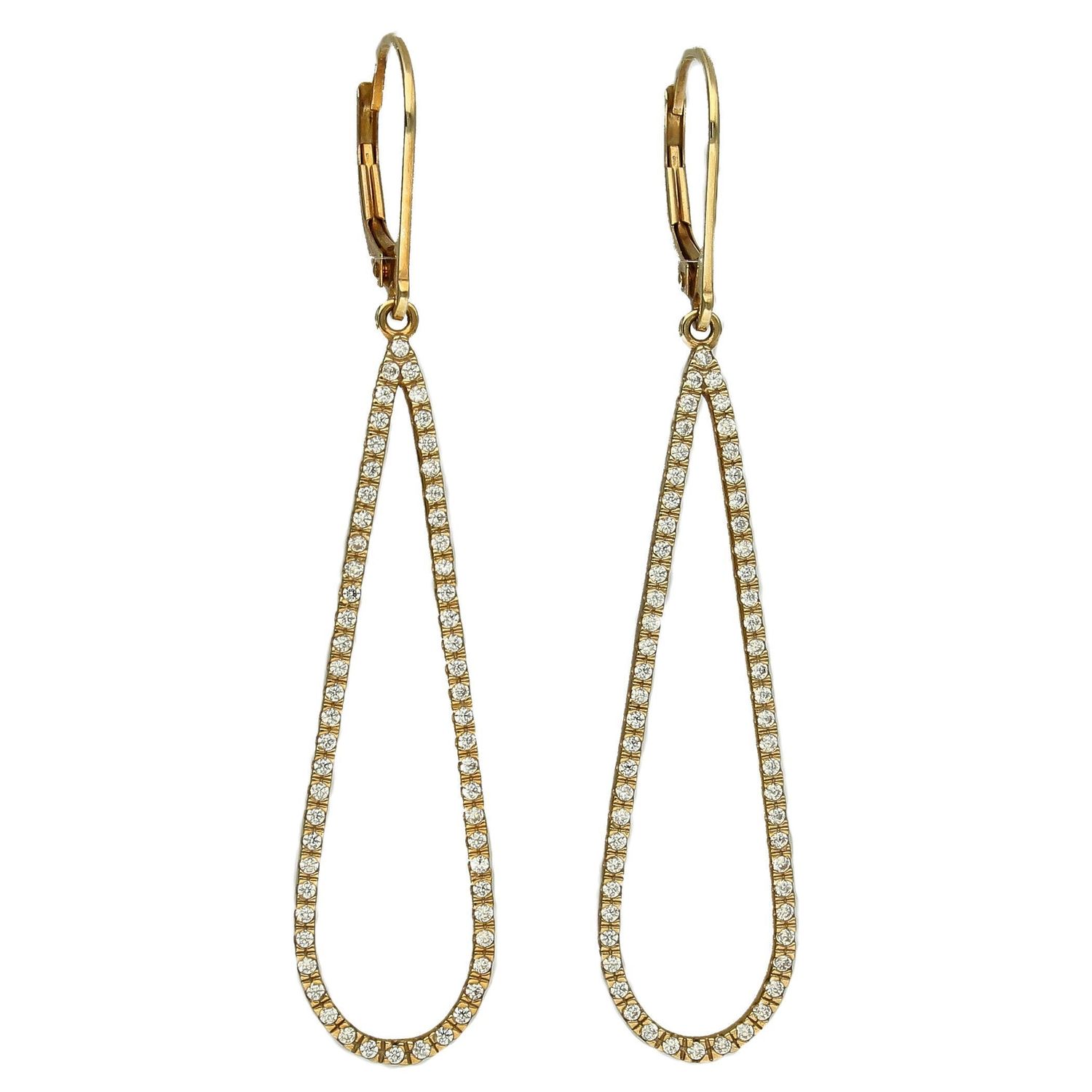 Złote kolczyki Apart 333 wiszące sople z cyrkoniami K-462.jpg