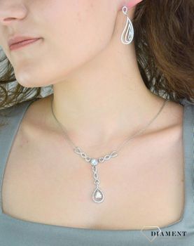 Kolczyki długie ze srebra Dall'Acqua. Kolczyki srebrne w Sklepie z Biżuterią zegarki-diament.pl.Piękna i Elegancka Kolczyki dla Kobiet.Prawdziwe Srebro.55.JPG