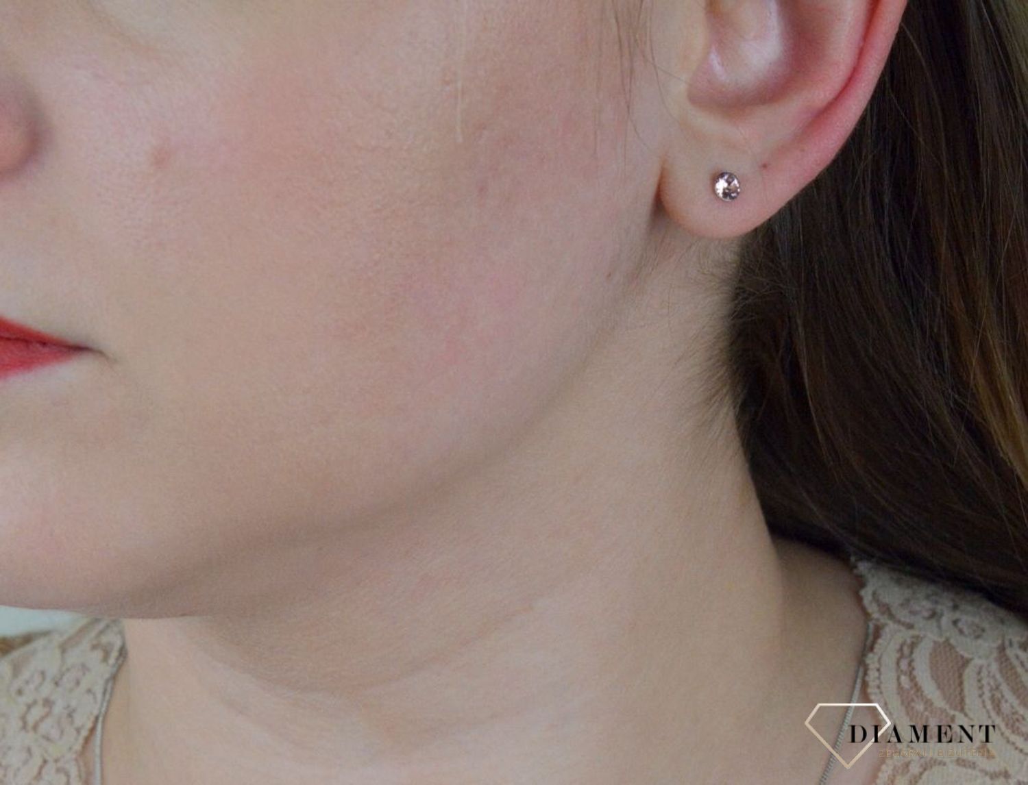 Srebrne kolczyki  Różowe Kryształki  Swarovski Crystals 925 K1088PP31VR.jpg