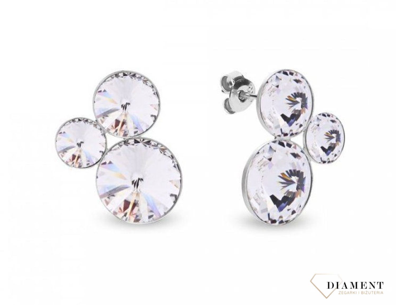 Kolczyki Spark z kryształami Swarovski w kolorze Crystal K11223C.jpg