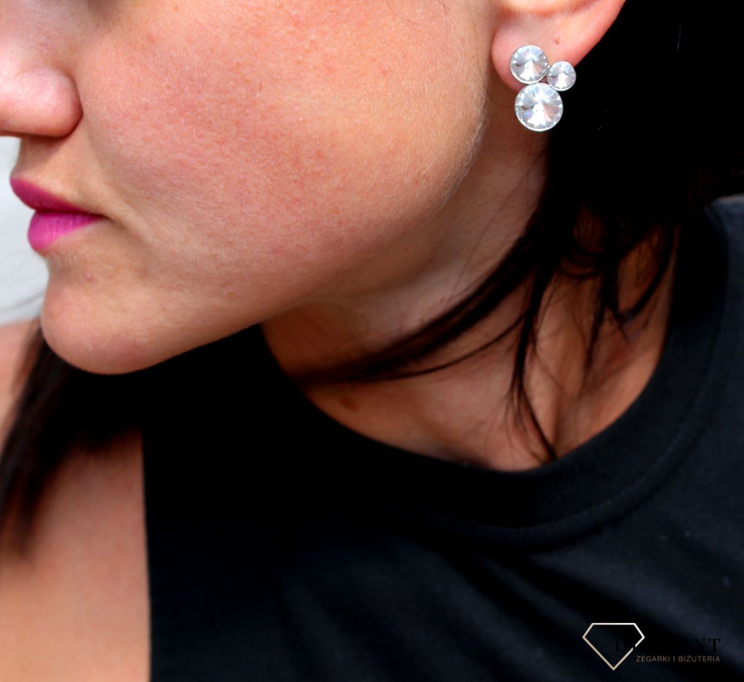 Kolczyki Spark z kryształami Swarovski w kolorze Crystal K11223C.jpg