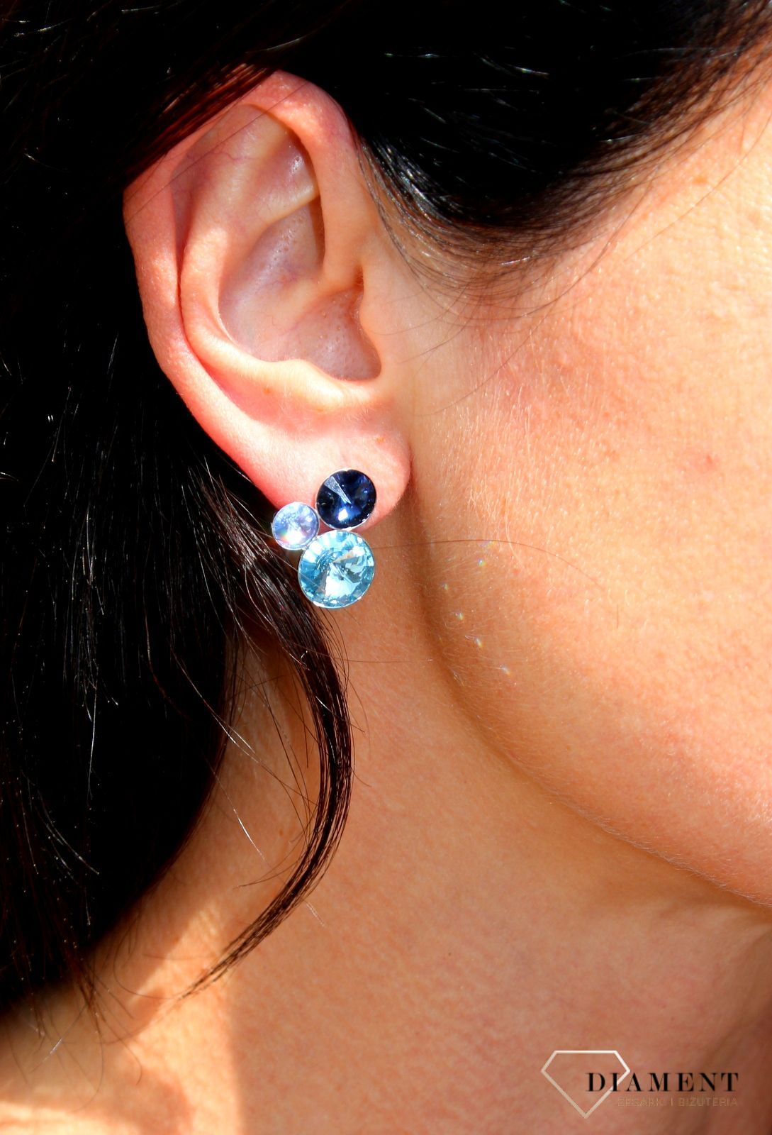 Kolczyki Spark z kryształami Swarovski w kolorze Montana K11223M.jpg