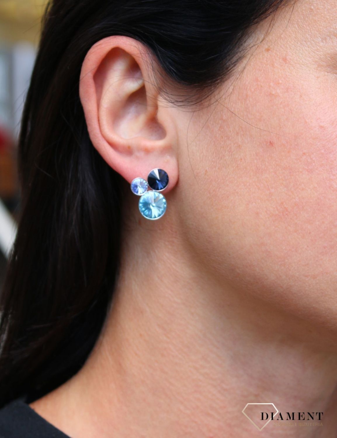 Kolczyki Spark z kryształami Swarovski w kolorze Montana K11223M.jpg