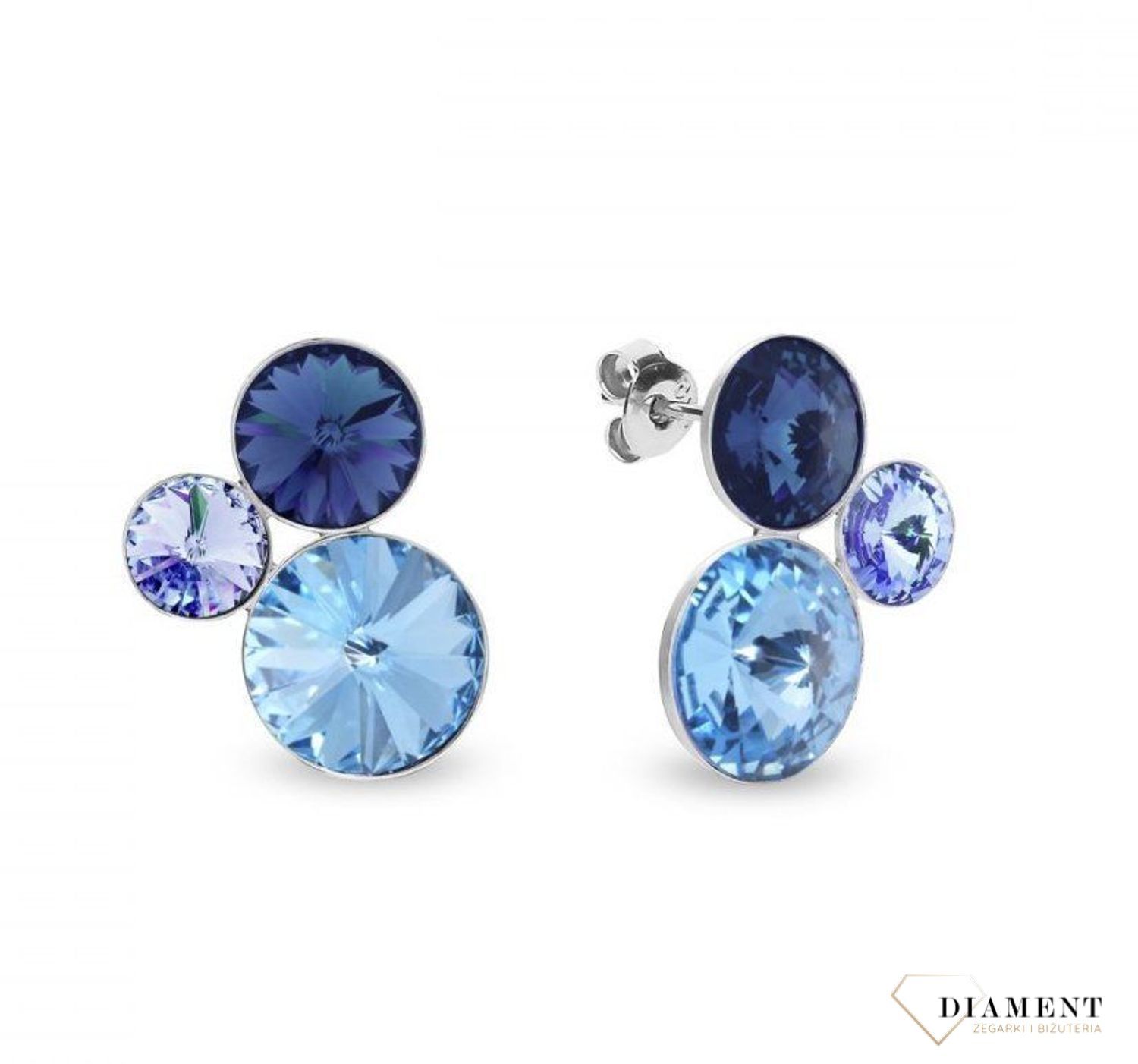 Kolczyki Spark z kryształami Swarovski w kolorze Montana K11223M.jpg