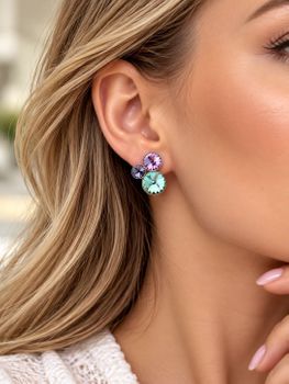 Srebrne kolczyki SPARK Sweetie z fioletowymi kryształkami K11223VLV.jpg