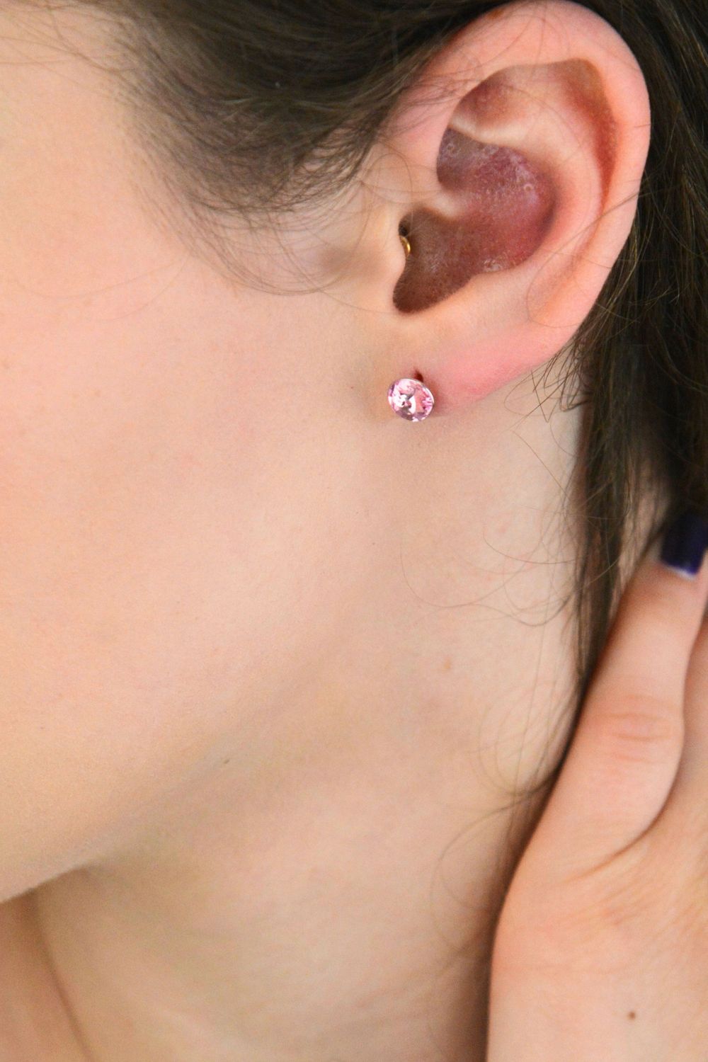 Spark Small Candy Studs K1122SS29LR – srebrne kolczyki z kryształami Light Rose.jpg