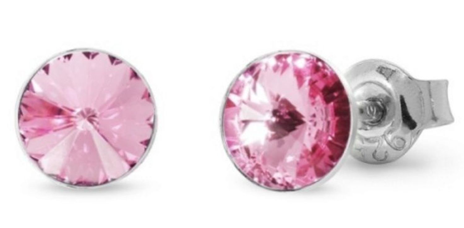 Spark Small Candy Studs K1122SS29LR – srebrne kolczyki z kryształami Light Rose.jpg