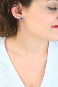 Srebrne Kolczyki 925 z Kryształami Swarovski Rivoli 8mm Crystal. Elegancja i Blask (3).jpg