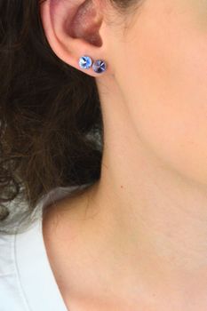 Srebrne Kolczyki 925 z Kryształami Swarovski Rivoli 8mm Violet. Elegancki Blaskd (2).jpg