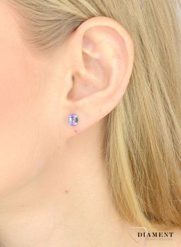 Kolczyki srebrne Swarovski Small Candy Studs Vitrail Light (1).JPG