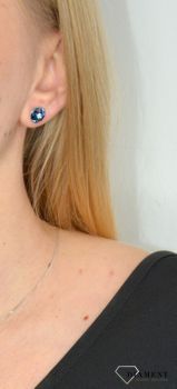 Kolczyki srebrne Swarovski. Kolczyki srebrne Swarovski Studs Denim Blue ✓ Prezent dla dziewczyny✓ Prezent dla mamy✓Biżuteria srebrna w Sklepie z Biżuterią zegarki-diament (1).JPG