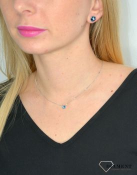 Kolczyki srebrne Swarovski. Kolczyki srebrne Swarovski Studs Denim Blue ✓ Prezent dla dziewczyny✓ Prezent dla mamy✓Biżuteria srebrna w Sklepie z Biżuterią zegarki-diament (2).JPG