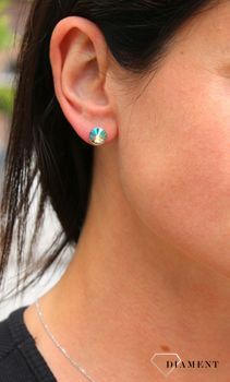 Kolczyki srebrne Swarovski Paradise Shin ✓Fantazyjne okrągłe kolczyki ze srebra i kryształów Swarovski® mieniących się cudownym, tęczowym blaskiem l (2).JPG