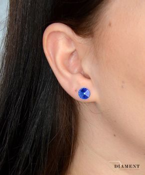 Kolczyki srebrne Swarovski Candy Studs Sapphire ✓ Prezent dla dziewczyny✓ Prezent dla mamy✓Biżuteria srebrna w Sklepie z Biżuterią zegarki-diament.pl✓Piękna i Elegancka Kolczyki dla Kobiet✓Prawdziwe Sr.JPG