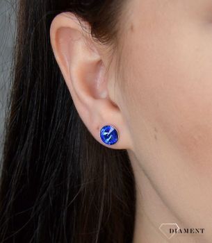 Kolczyki srebrne Swarovski Candy Studs Sapphire ✓ Prezent dla dziewczyny✓ Prezent dla mamy✓Biżuteria srebrna w Sklepie z Biżuterią zegarki-diament.pl✓Piękna i Elegancka Kolczyki dla Kobiet✓Prawdziwe Sreb (1).JPG