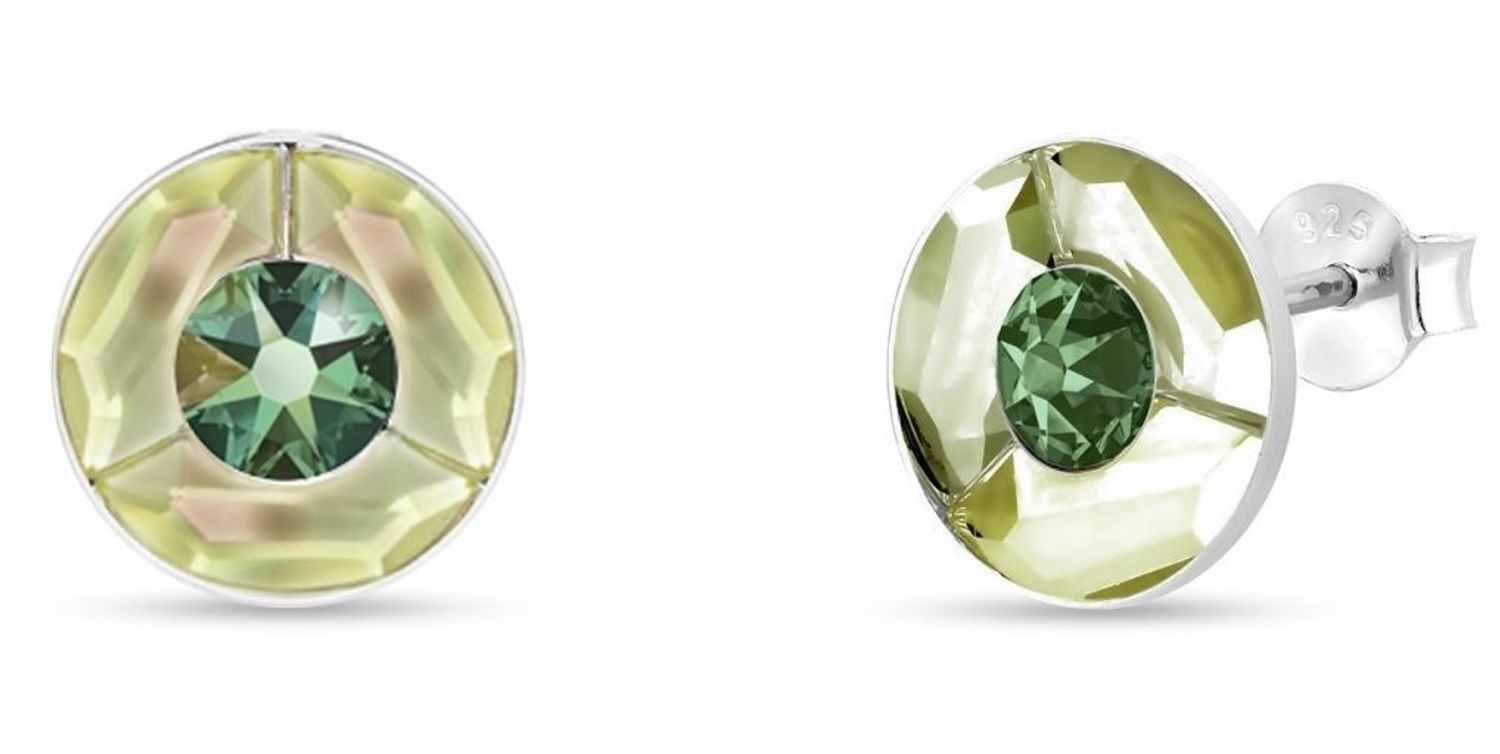 Kolczyki srebrne Swarovski zielone K20378LGER.jpg