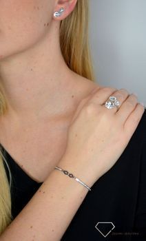 Kolczyki srebrne z kryształami Swarovskiego K2201MIX1CC .Kolczyki srebrne 'Bogata kobieta' prezent dla mamy. Kolczyki z  kryształem (2).JPG
