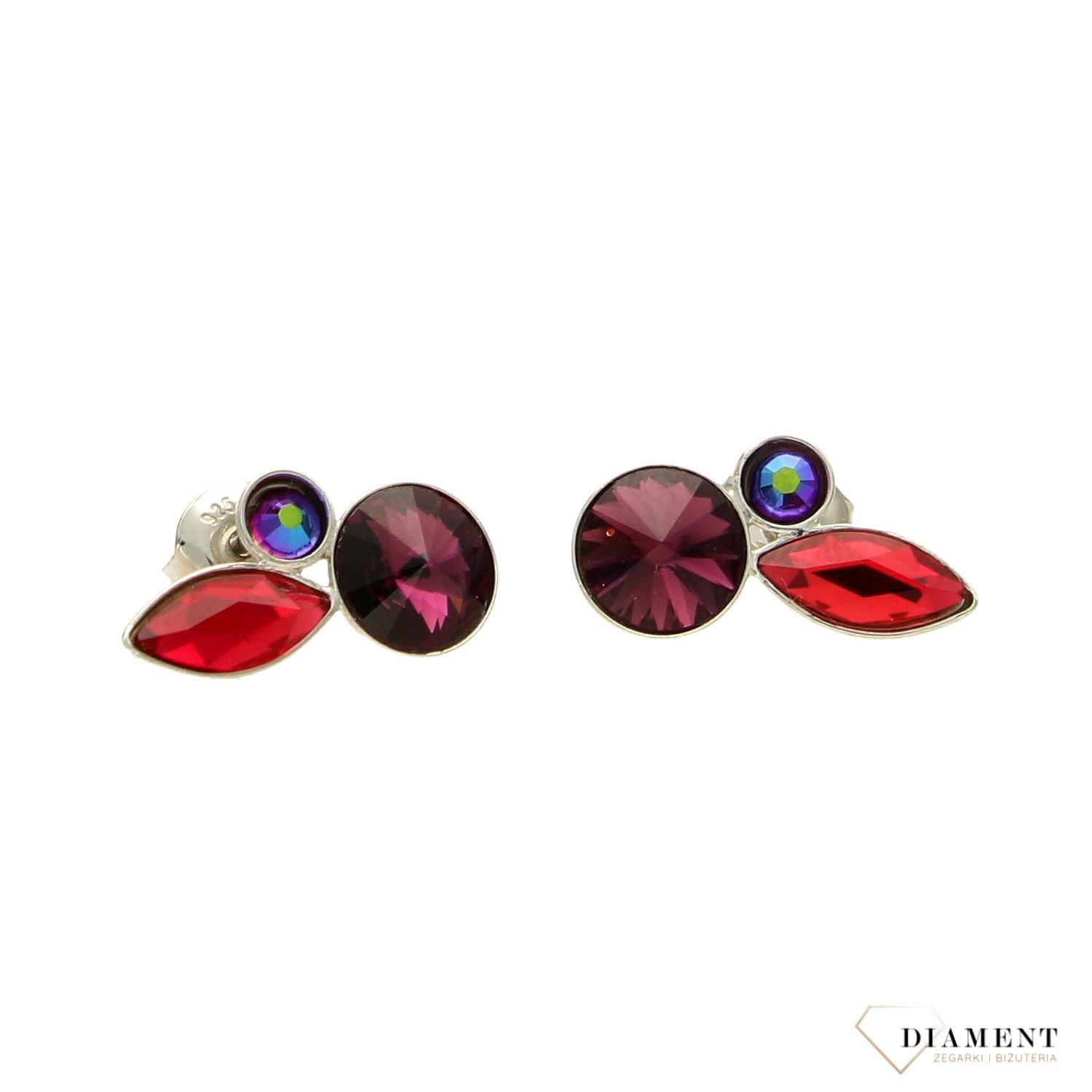 Kolczyki srebrne Swarovski 'Kolorowy błysk' K2201MIX1SCAM.jpg