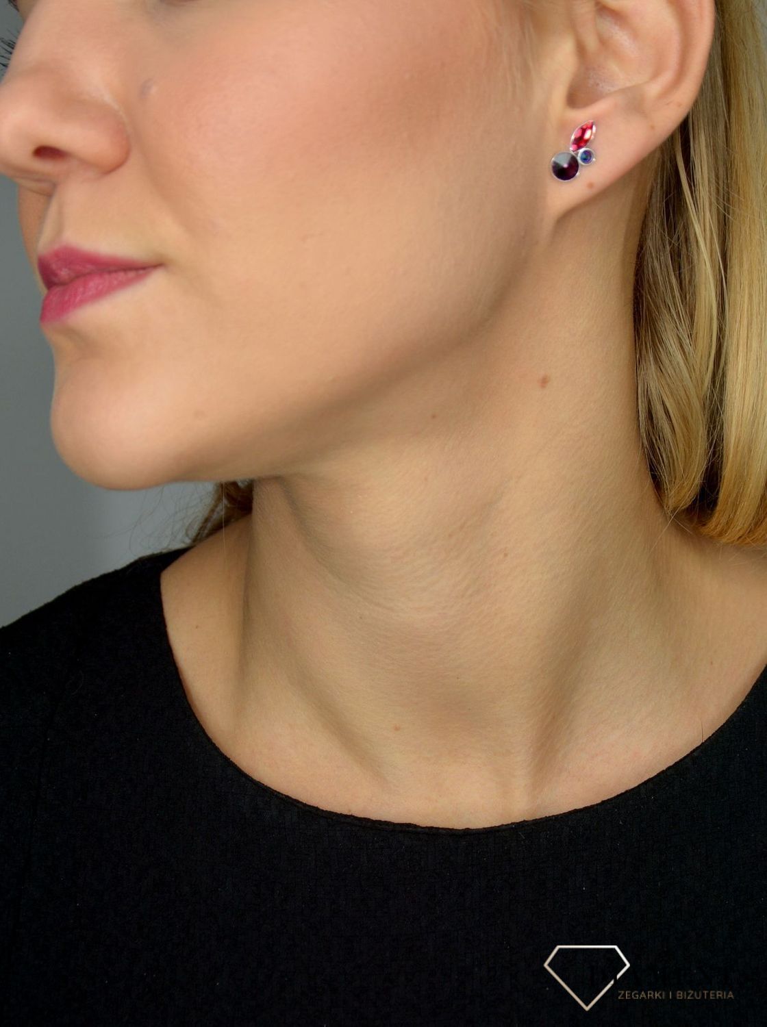 Kolczyki srebrne Swarovski 'Kolorowy błysk' K2201MIX1SCAM.jpg