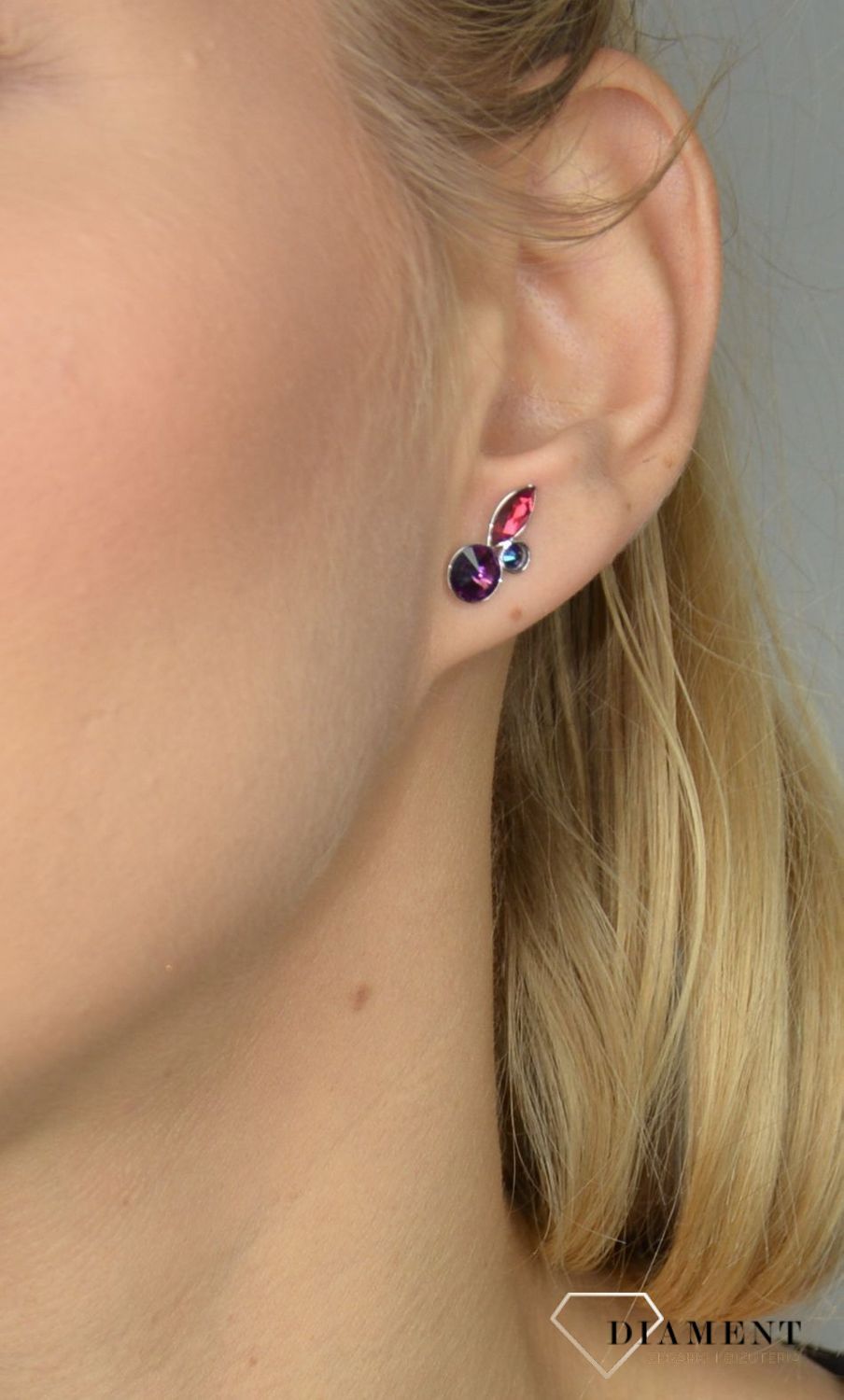 Kolczyki srebrne Swarovski 'Kolorowy błysk' K2201MIX1SCAM.jpg