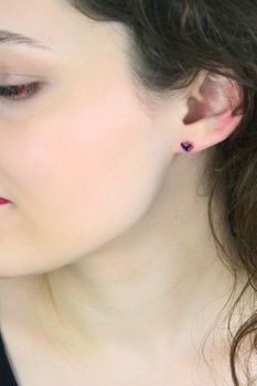 Kolczyki srebrne 925 z kryształami Swarovski® Fuchsia – Serduszka  Elegancka biżuteria damska (2).jpg